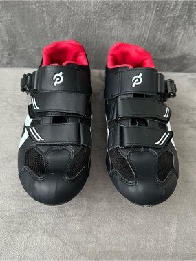 Peloton Cycling Shoes Size 39 Black and Red PL-SH-02